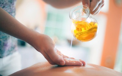 Warm oil massage